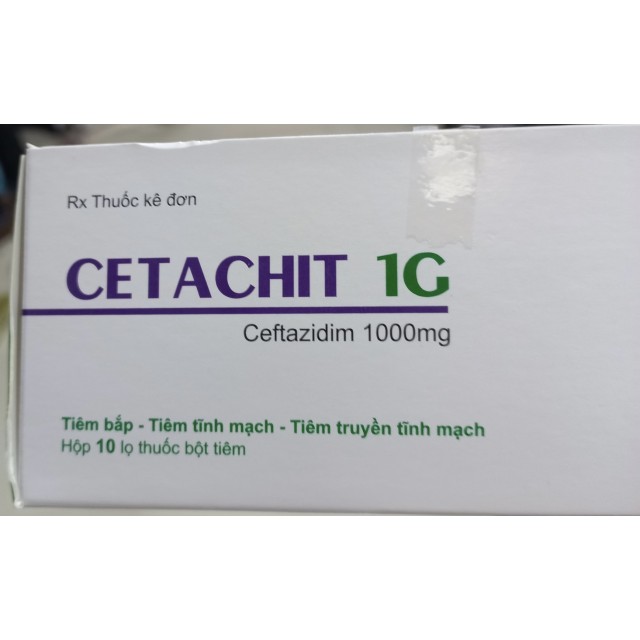 CETACHIT 1G (Ceftazidim 1g) H/10 lọ 