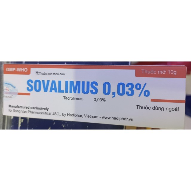 Sovalimus 0.03% H/1 type 10g ( TRỊ CHÀM)