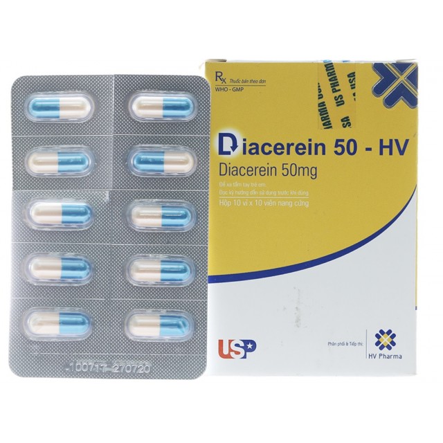 Diacerein 50mg HV H/100 viên thuốc trị viêm khớp, thoái hóa khớp