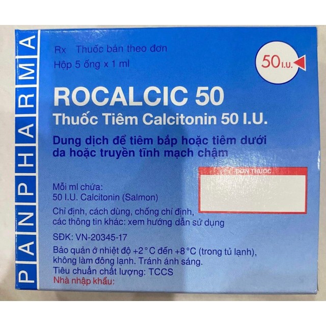 Rocalcic 50 IU H/5 ống 1ml (Calcitonin 50iu)