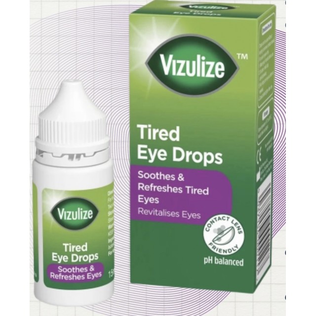 Vizulize Tired Eye Drops giúp giảm mệt mỏi mắt 15ml H/1 lọ