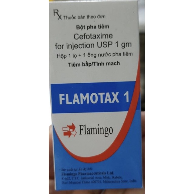 Flamotax 1g ( Cefotaxim 1g) Lốc/10 lọ (điều trị những bệnh khuẩn nặng và nguy kịch)