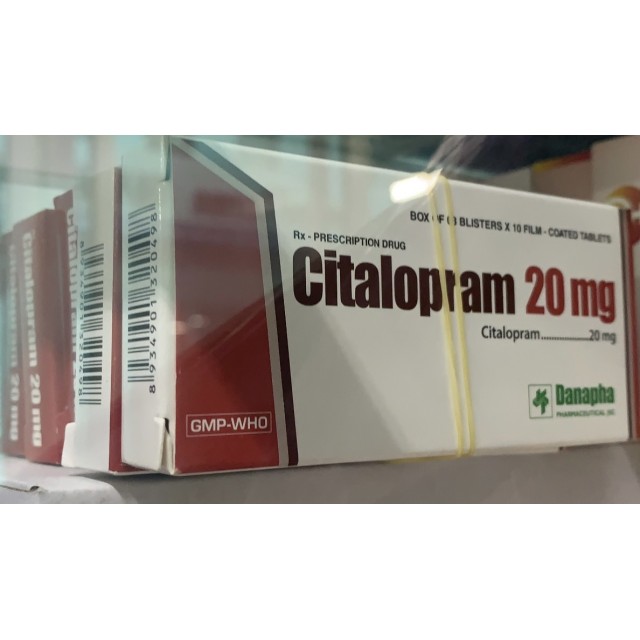 Citalopram 20 mg H/30 viên (THUỐC TRỊ TRẦM CẢM NẶNG)