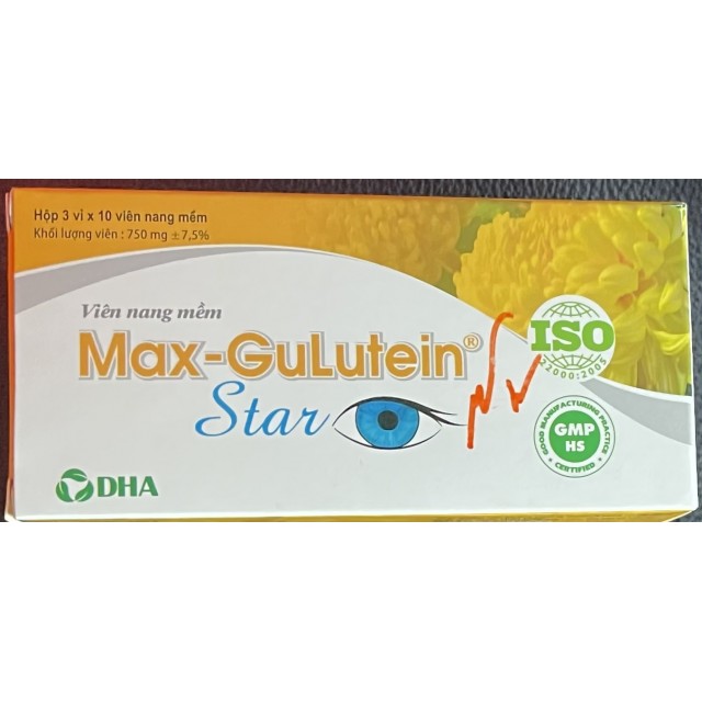 Max-GuLutein Star (tăng cường thị lực, ngừa lão hóa mắt) H/30 viên