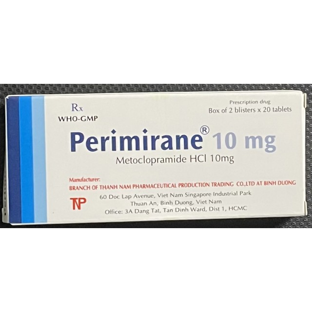 Perimirane 10 mg H/40 viên ( chống nôn)