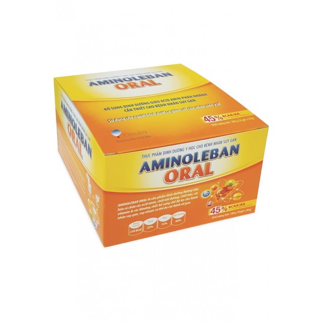 Aminoleban Oral Hộp 10 gói dùng cho bệnh nhân suy gan