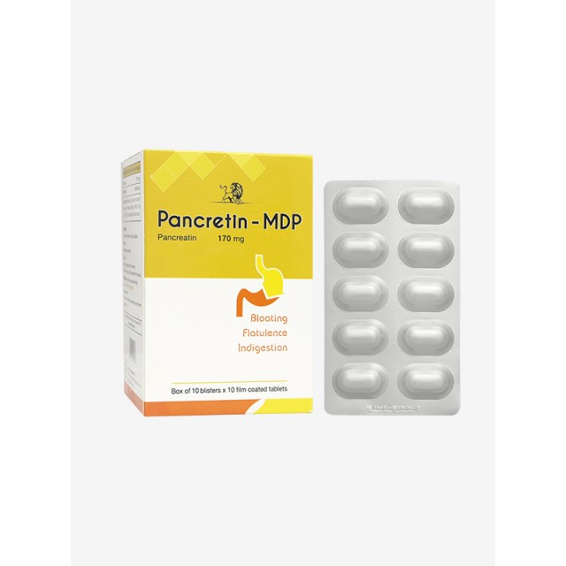 Pancretin 170 mg (Viên Uống Hỗ Trợ Tiêu Hóa) H/100 viên