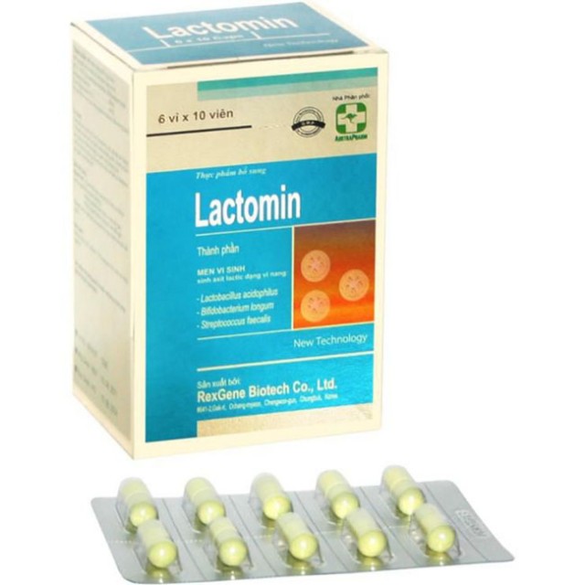 Lactomin 400 mg H/60 viên (bổ sung 3 loại men vi sinh có ích