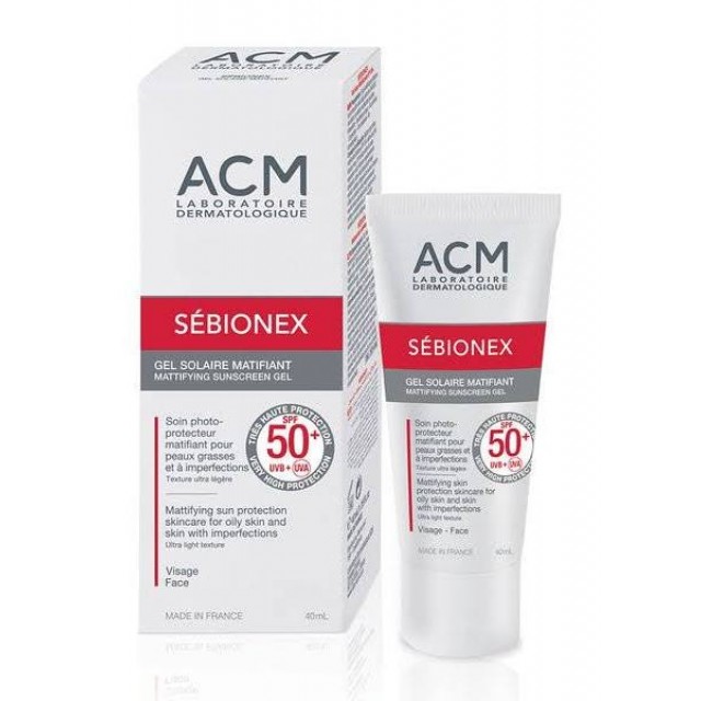 Sebionex Mattifying Sunscreen Gel SPF 50 (40 ml)(Gel chống nắng cho da mụn)