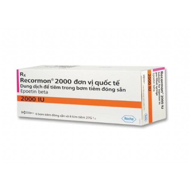 Recormon 2000IU Inj H/6 bơm tiêm ( trị thiếu máu )