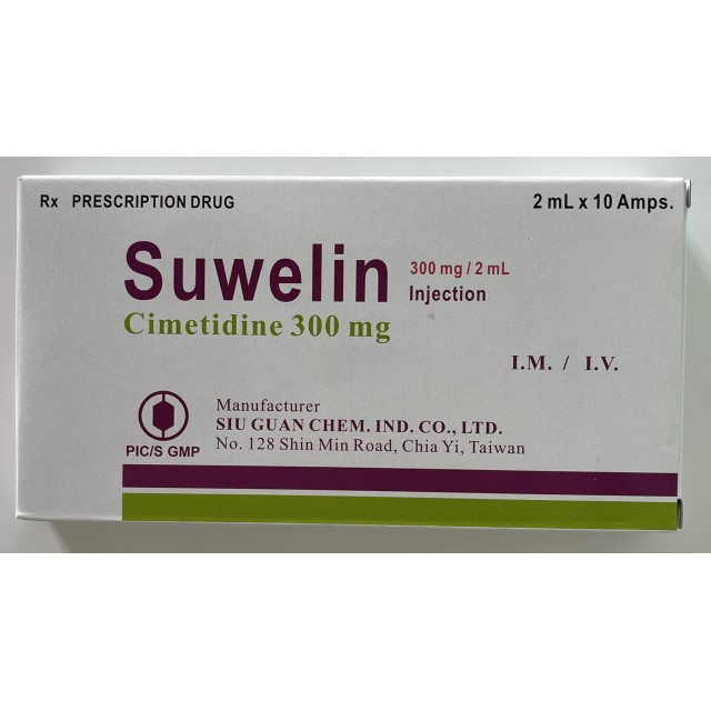 Suwelin Inj 300 mg/ 2ml ( Cimetidin 300mg/ 2ml) H/10 ống