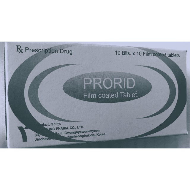 Prorid 5Mg  H/100 viên ( trị phì đại tuyến tiền liệt lành tính