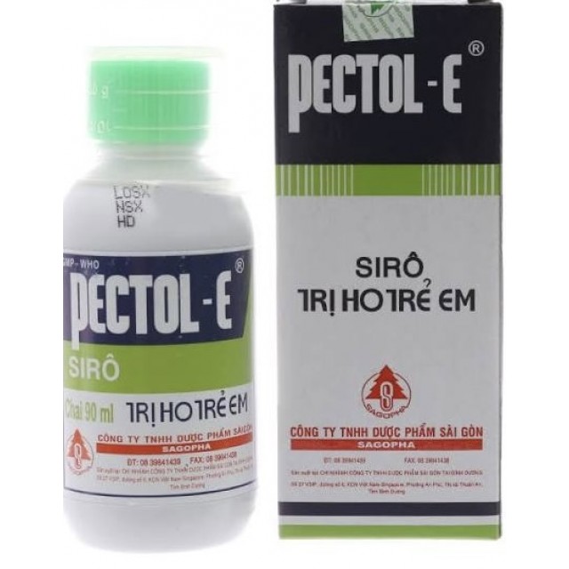 Pectol-E chai 90ml siro điều trị ho cảm, viêm phế quản cho trẻ em