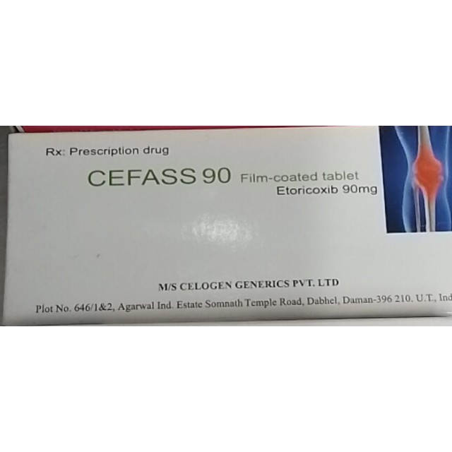 Cefass 90mg (Etoricoxib 90 mg) Celogen Ấn Độ H/30 viên 