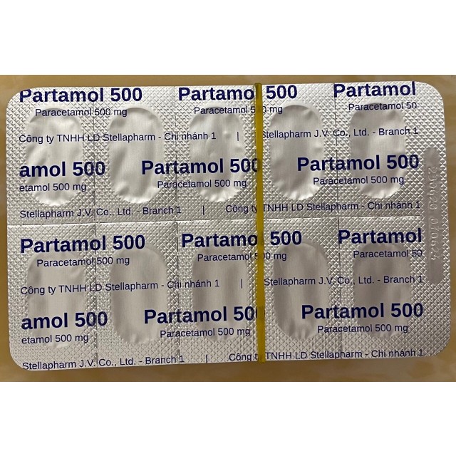 Partamol 500mg H/100 viên (Paracetamol)