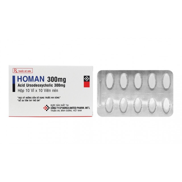 Homan 300mg hộp 100 viên ( hỗ trợ điều trị xơ gan ứ mật)