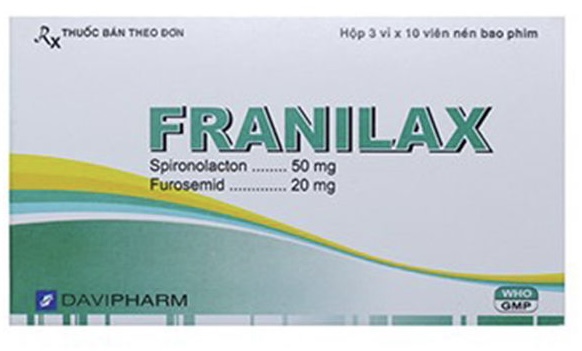 Franilax 50/20mg H/30 viên ( thuốc trị tăng huyết áp)