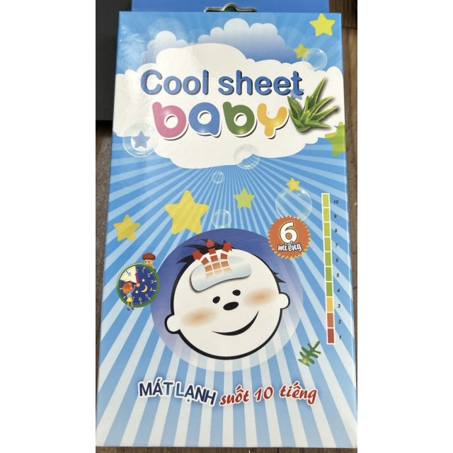 Cool Sheet Baby H/6 miếng (Miếng dán hạ sốt 10 tiếng cho bé)