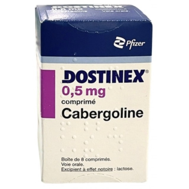 Dostinex 0.5mg H/8 viên ( trị vô sinh do nồng độ Prolactin)