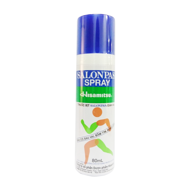 Salonpas Spray Thuốc Xịt Giảm Đau cấp tốc, Kháng Viêm (Chai 80ml)
