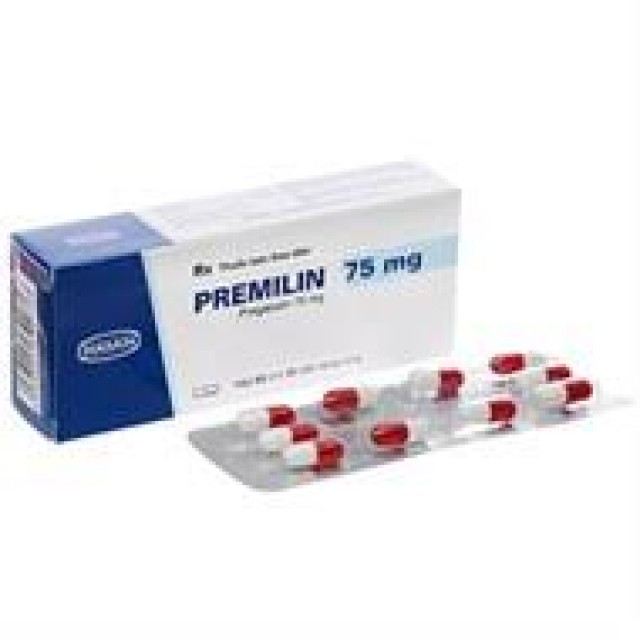 Premilin 75mg H/30 viên ( thuốc giảm đau dây thần kinh)