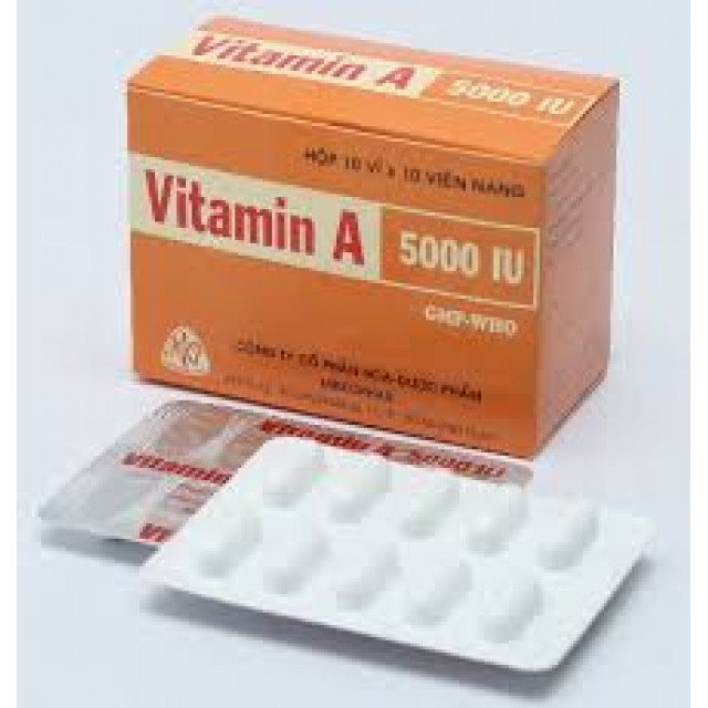 Thuốc vitamin A 5000IU H/100 viên