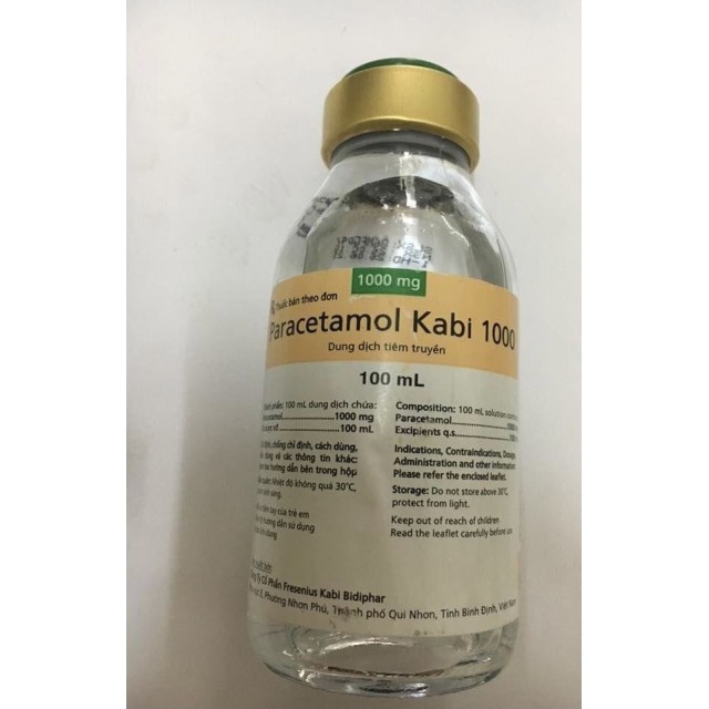 Dung Dịch Tiêm Truyền Paracetamol Kabi 1000Mg