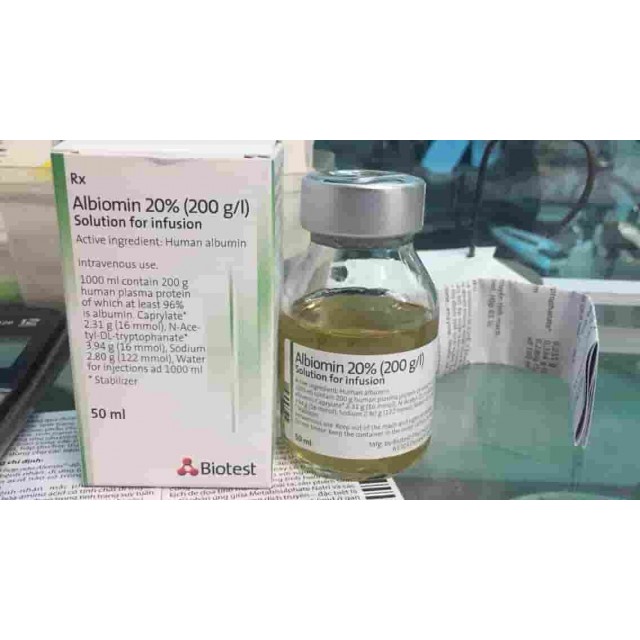 Albiomin (Human Albumin 20% 50ml Biotest) Đức