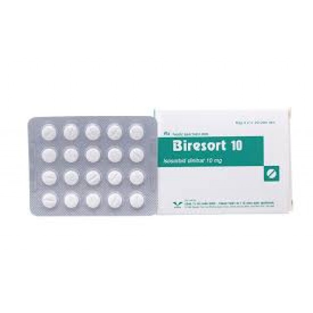 Biresort 10mg hộp 60 viên ( Thuốc trị đau thắt ngực)