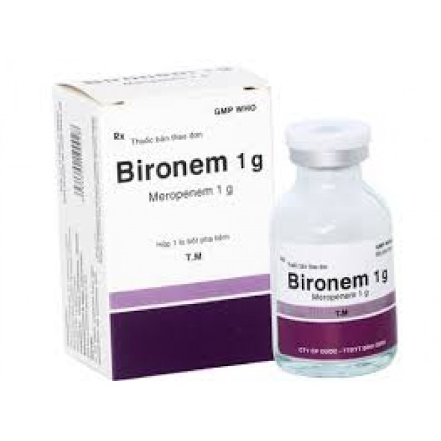Bironem 1 g H/10 lọ ( Meropenem 1 g)