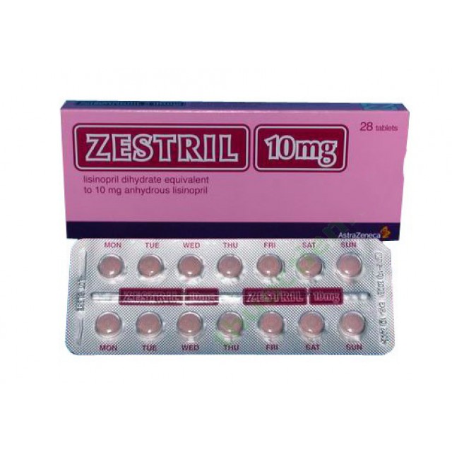 ZESTRIL 10MG H/28 viên ( điều trị tăng huyết áp, mỡ máu
