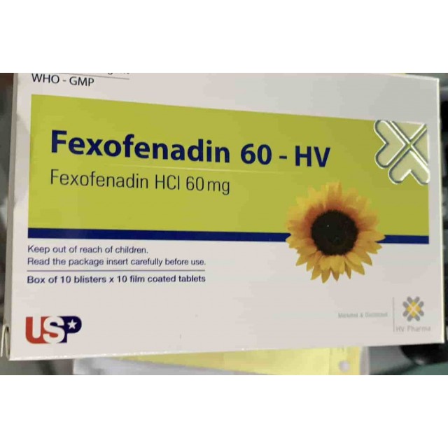 Fexofenadine 60 – US H/10 viên
