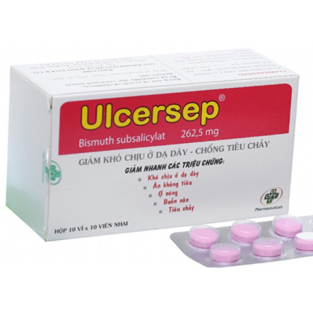 Ulcersep 262,6 mg H/100 viên nhai