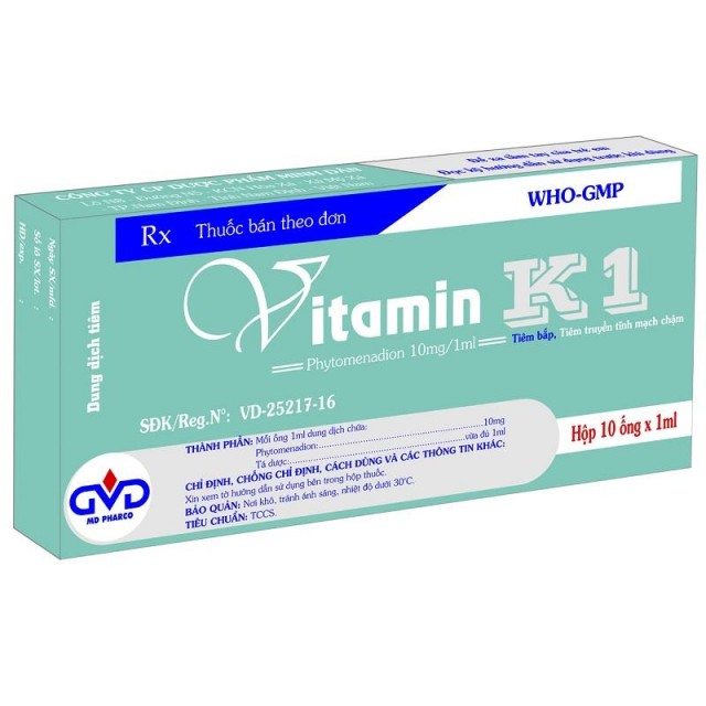 Vitamin K1 10mg/1ml H/10 ống cầm máu
