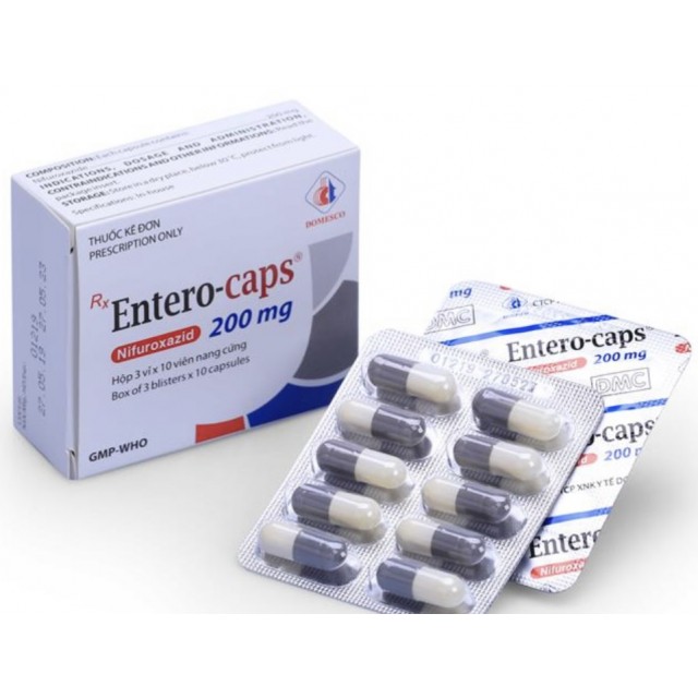 Entero caps 200mg H/30 viên (Nifuroxazide 200 mg)