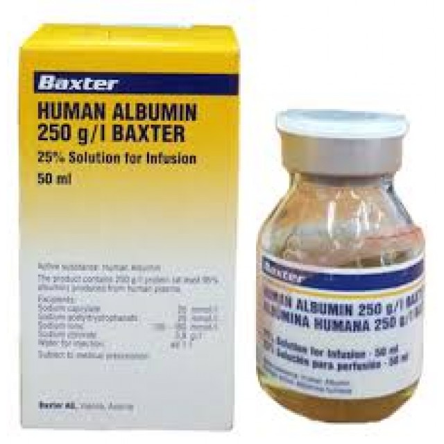 Human Albumin 25% Baxter 250g/l Inf.50ml (Úc)