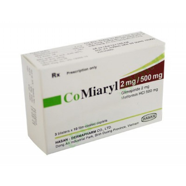 COMIARYL 2mg/500 mg H/30 viên