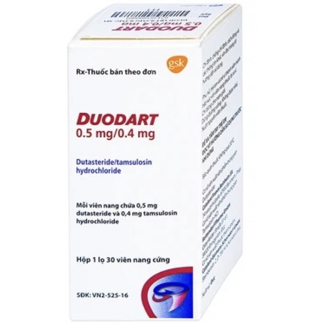 Duodart 0.5mg/0.4mg H/30 viên (điều trị bệnh phì đại tiền liệt tuyến)