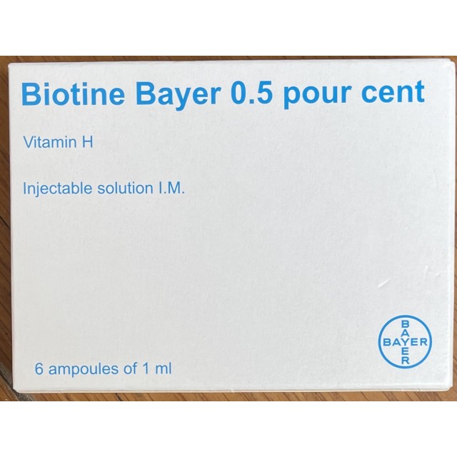 Biotine Bayer 0.5 pour cent. H/6 ống thuốc tiêm mọc tóc