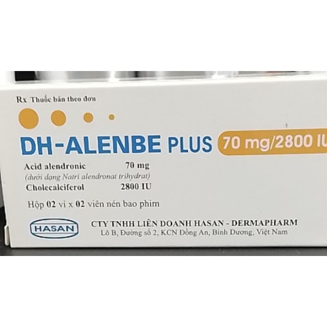 DH-ALENBE PLUS 70MG/2800IU HASAN H/4 VIÊN ( liệu pháp chống loãng xương tuần 1 lần)