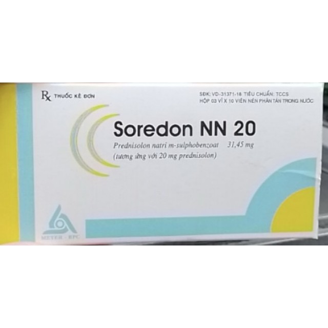 Soredon NN 20 mg H/30 viên (hỗ trợ chống viêm và ức chế miễn dịch )