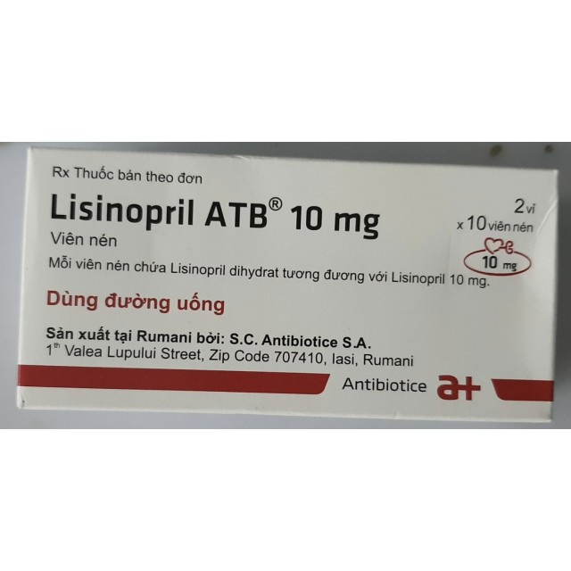 Lisinopril ATB 10mg H/20 viên
