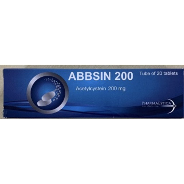 Abbsin 200 mg (Acetylcystein 200 mg)T/20 viên sủi (tan đàm)