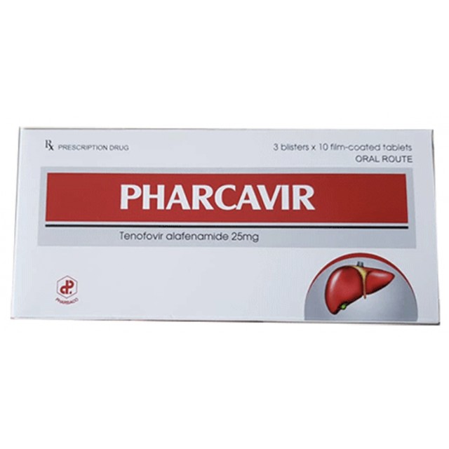 Pharcavir 25mg (Tenofovir) H/30 viên 