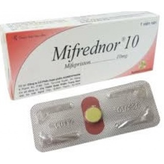 Mifrednor ( Mifepriston 10 mg) H/2 viên ( tránh thai khẩn cấp)