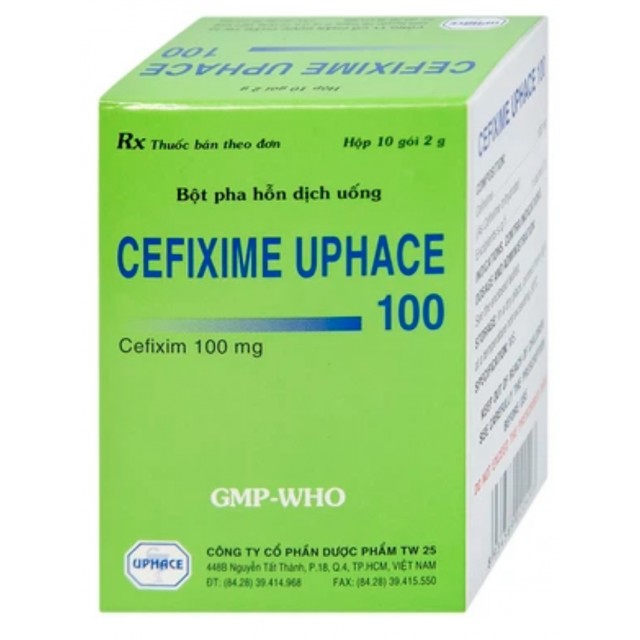 Thuốc Cefixime Uphace 100mg H/10 gói 2g (hỗ trợ điều trị nhiễm khuẩn )