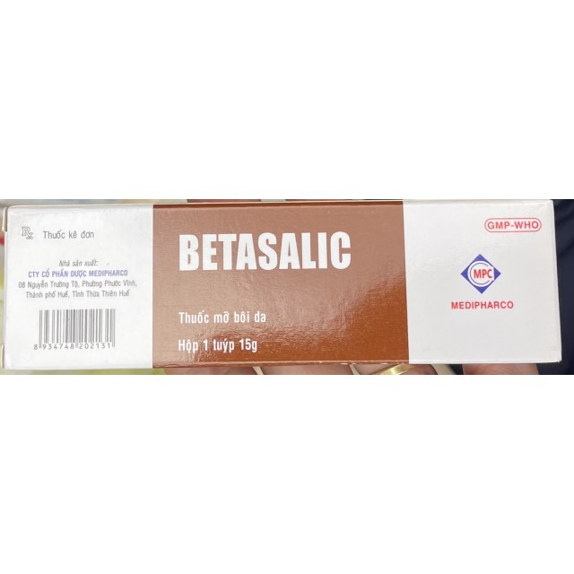 Betasalic Ointment 15g (VIÊM DA, VẢY NẾN, CHÀM, NGỨA)