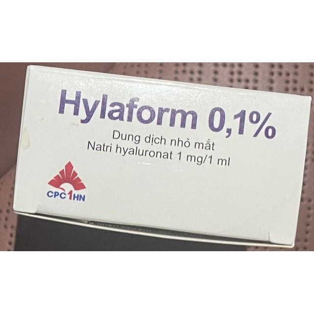Hylaform 0,1% 1ml (Natri hyaluronate 1mg/ml) H/15 ống ( trị mắt khô) 