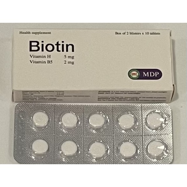 Biotin MDP 5mg H/20 viên ( kích thích mọc tóc)