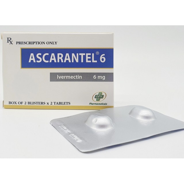 Ascarantel 6 mg ( Ivermectin 6mg OPV) H/4 viên